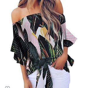 Off the shoulder blouse - runs one size small